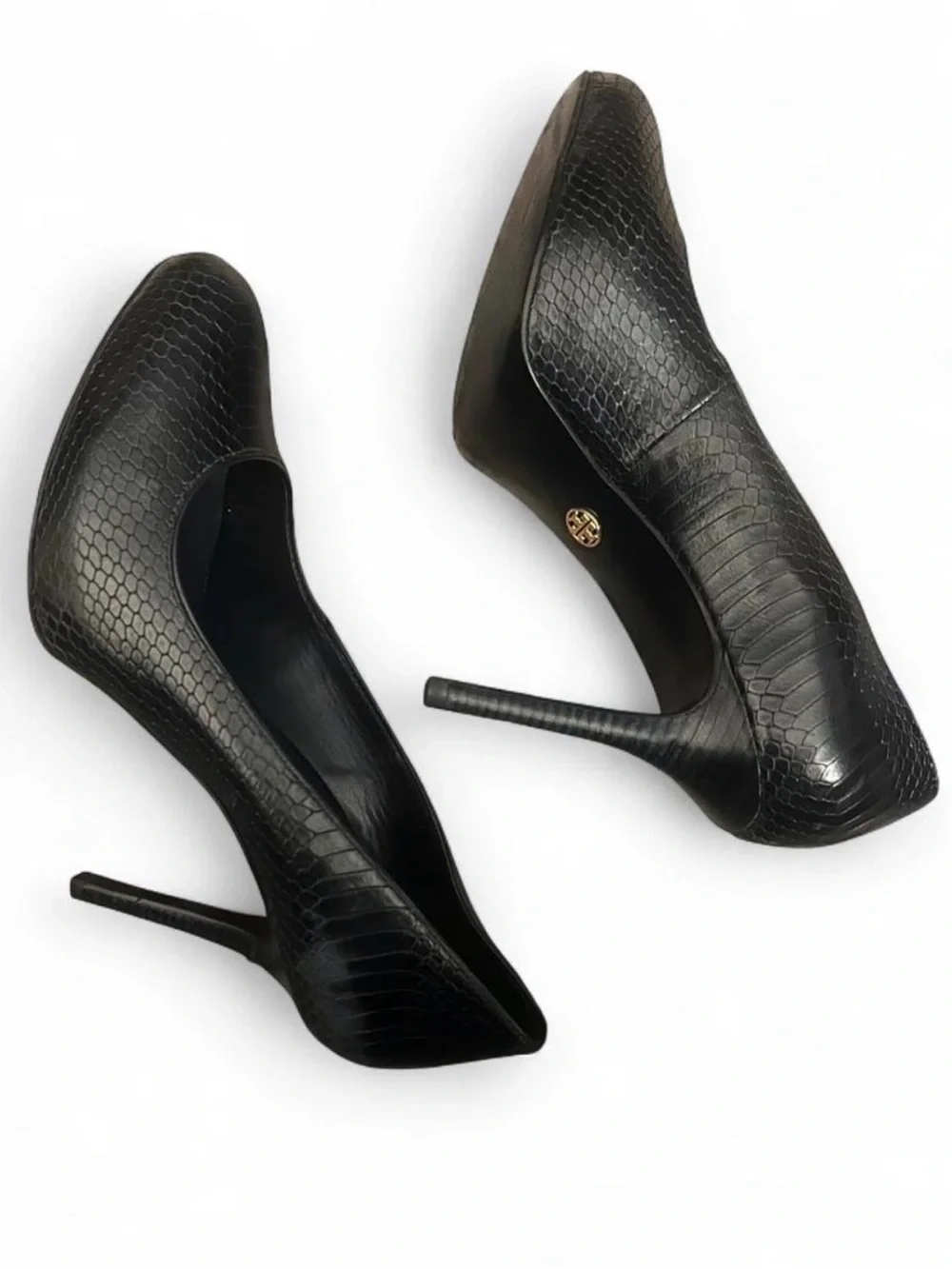 Tory Burch GG Embossed Navy Pumps